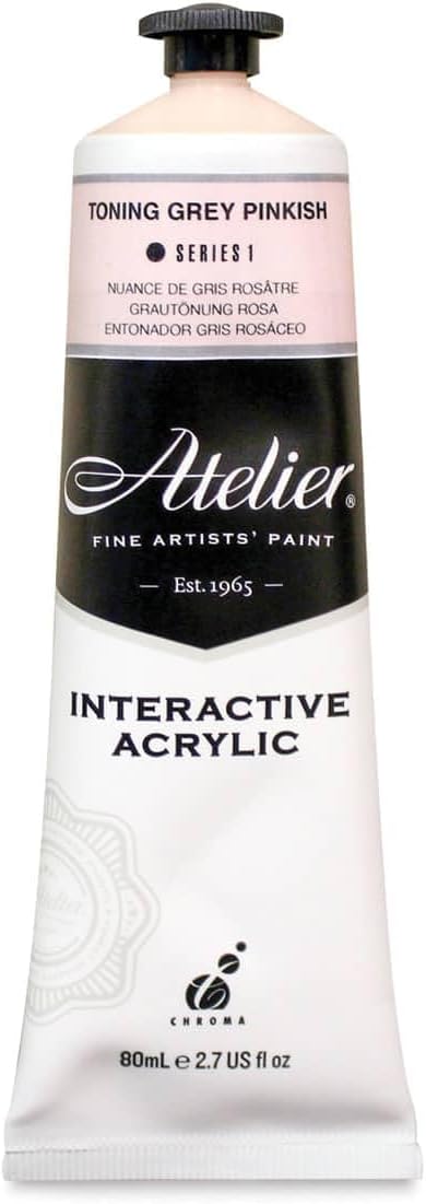 Chroma Atelier Interactive Acrylic - 80 ml Tube - Toning Grey Pink