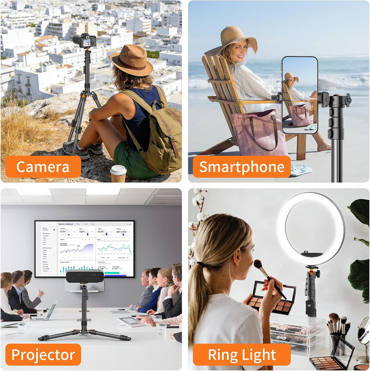 XXZU 191cm Camera Tripod Stand for Phone with Remote, Aluminum Monopod
