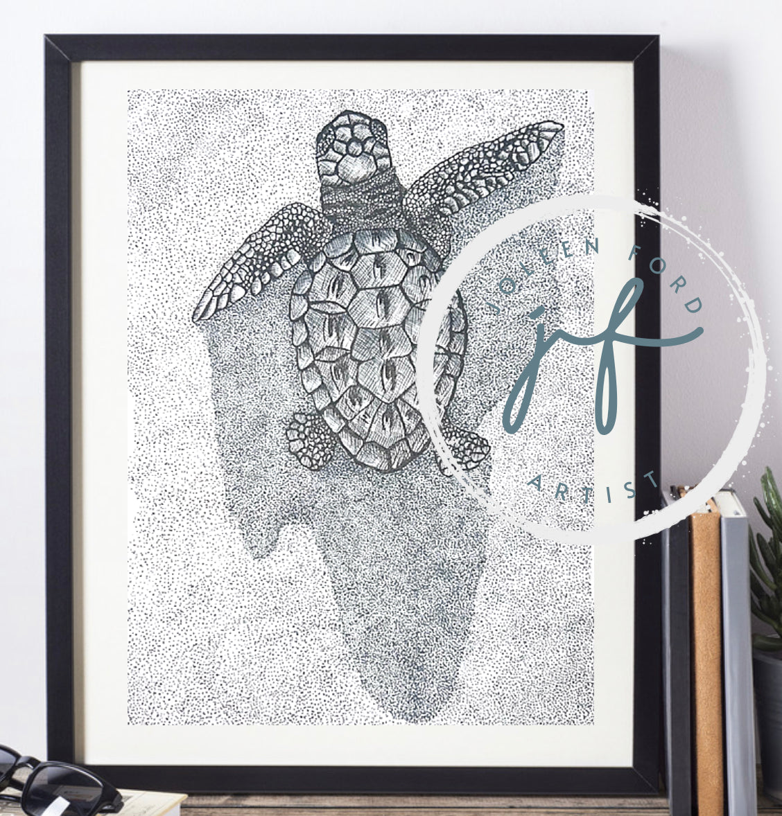 “Shadow” Baby loggerhead turtle Prints