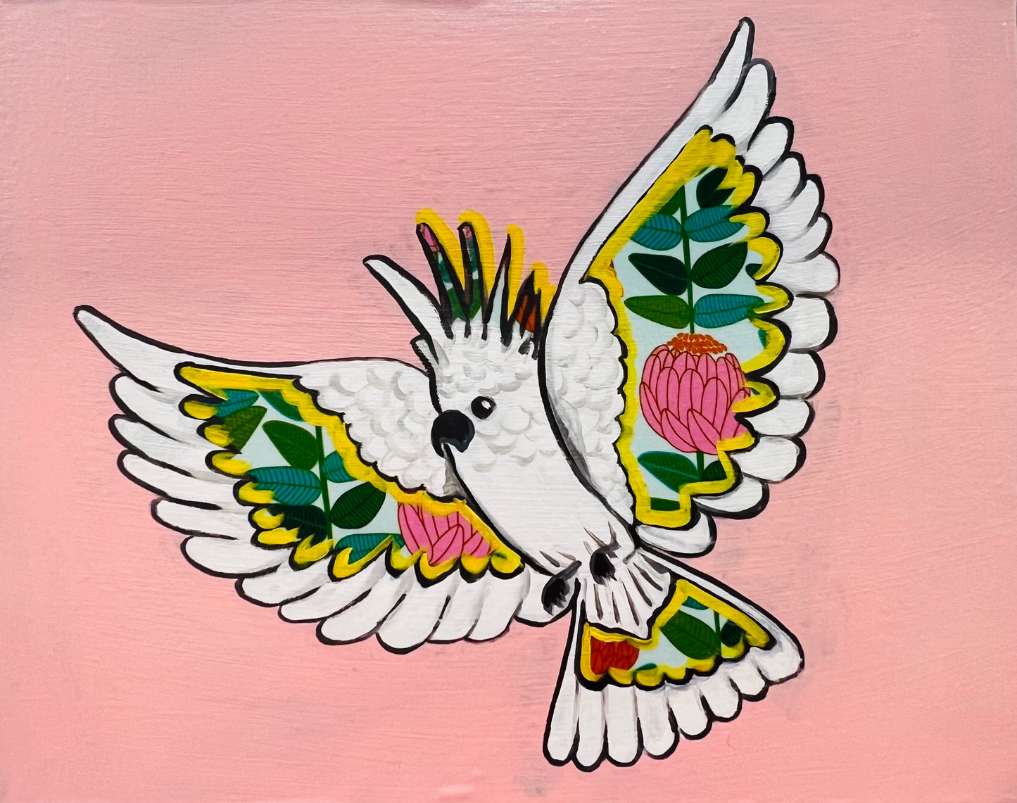 “Two birds no stone” Acrylic painting (diptych)