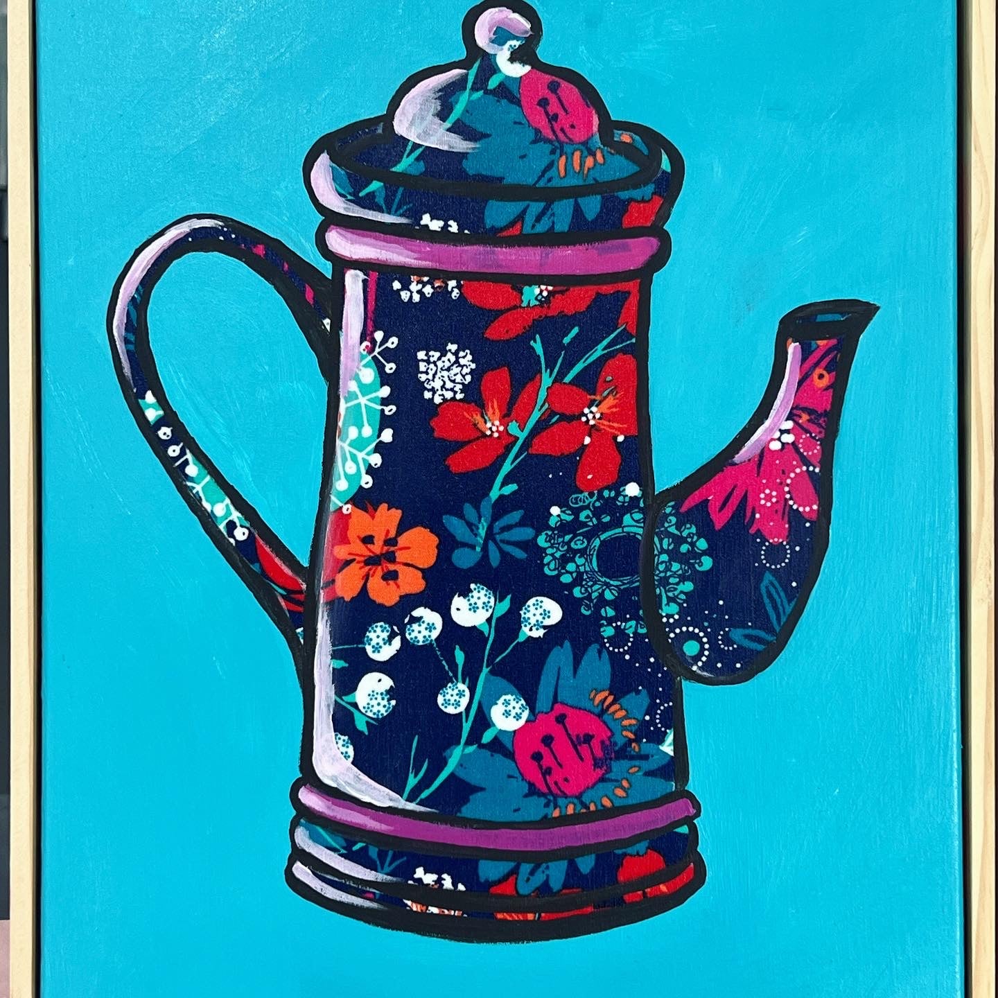 “Tea Time” Acrylic painting (diptych)