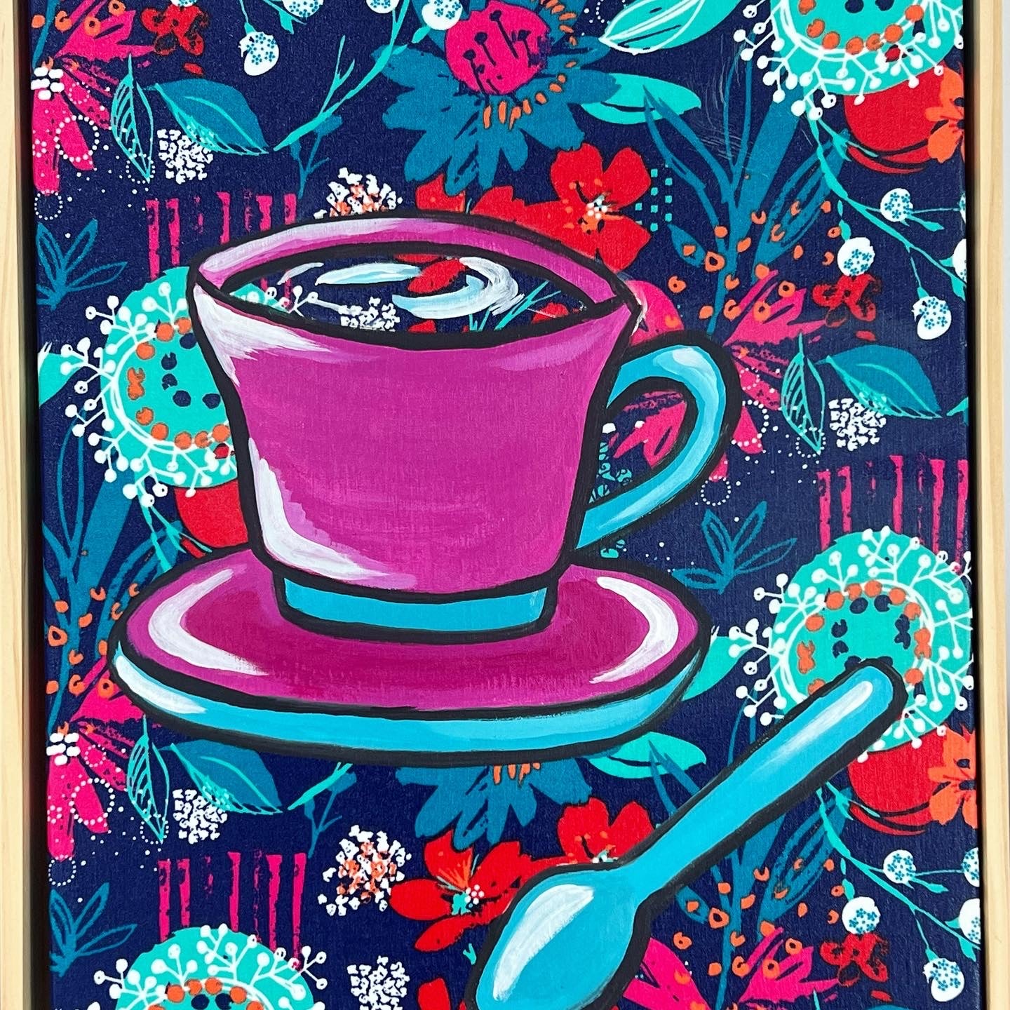 “Tea Time” Acrylic painting (diptych)