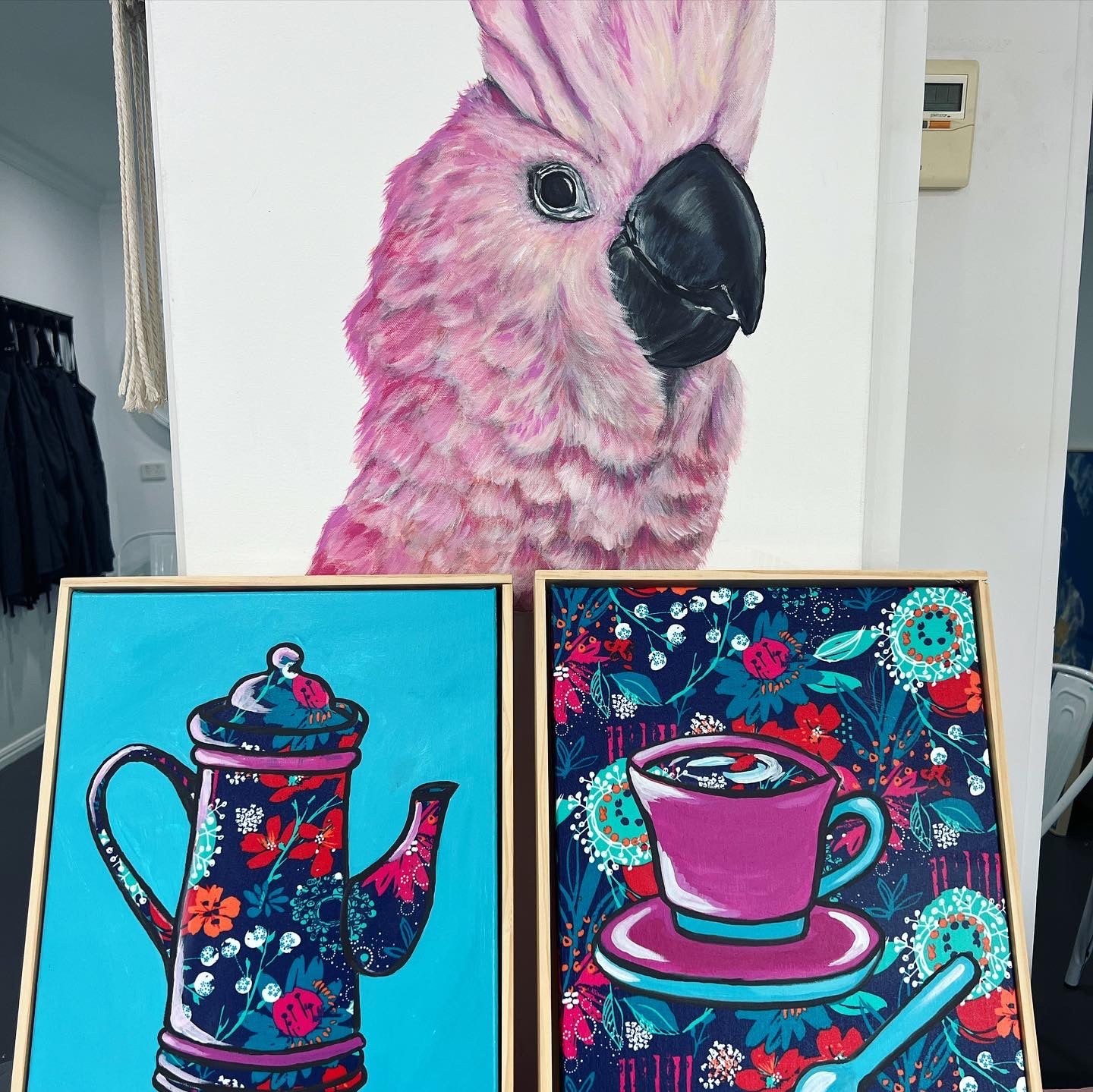 “Tea Time” Acrylic painting (diptych)