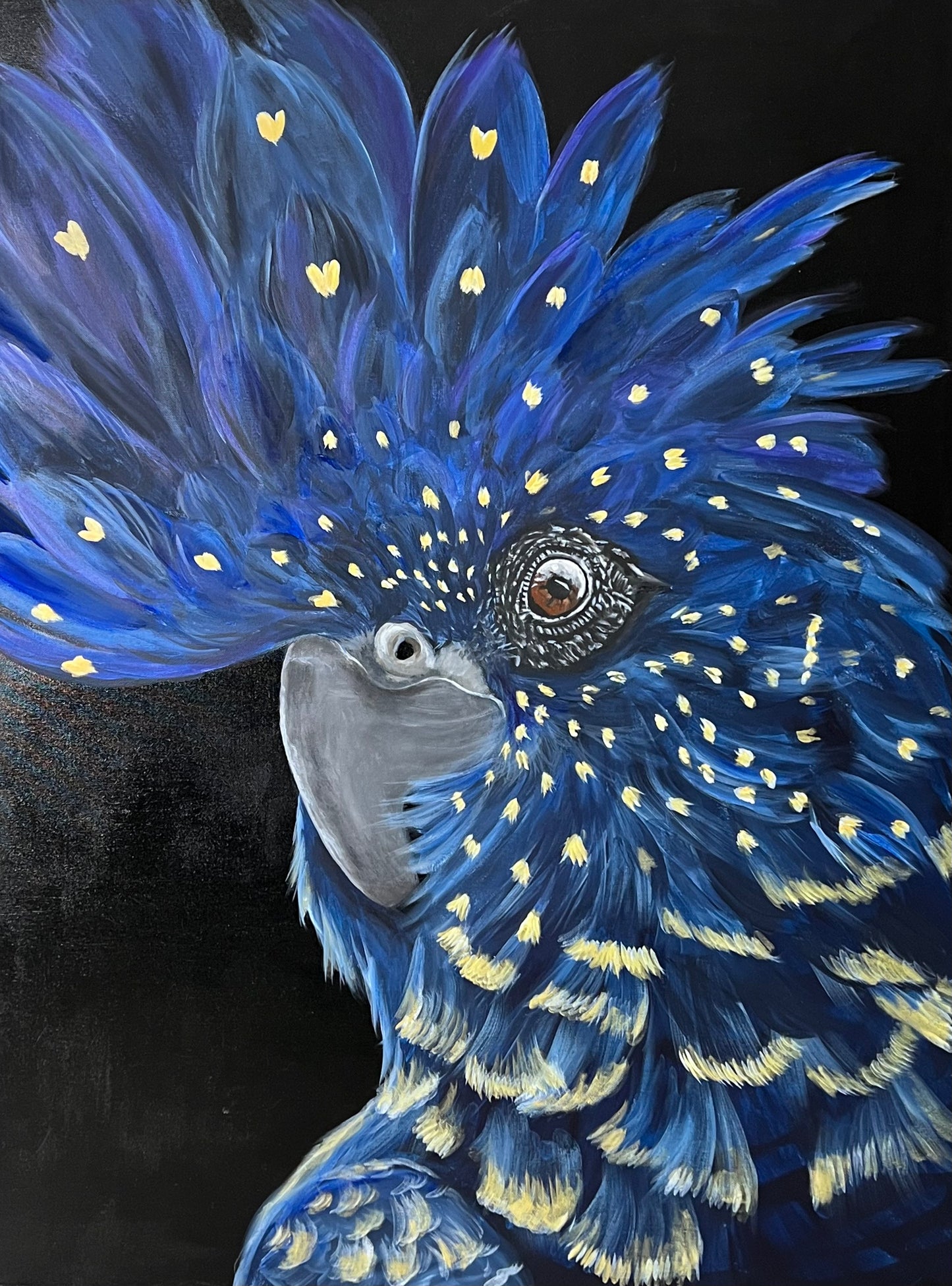 “Big Blue” acrylic painting