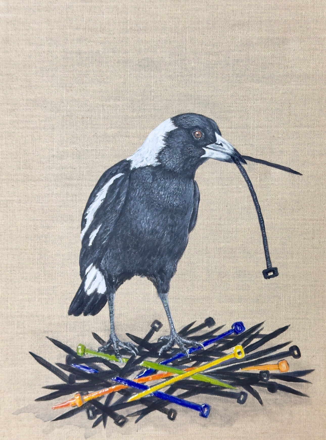 "Mag-Tie" Acrylic Painting