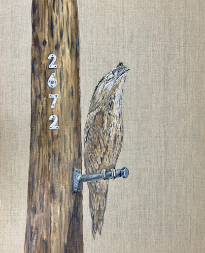 "Camouflage on the Line" Acrylic Painting
