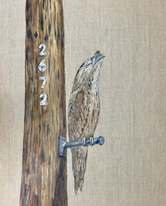 "Camouflage on the Line" Acrylic Painting
