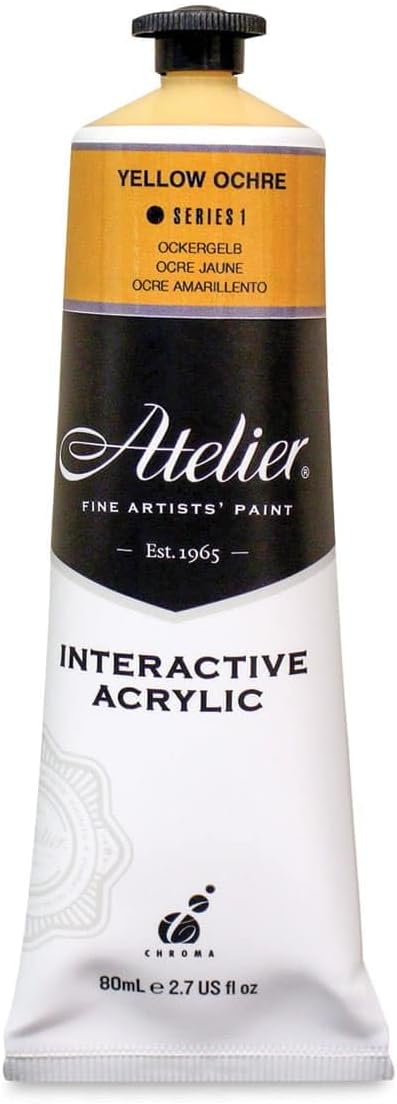 Chroma Atelier Interactive Acrylic - 80 ml Tube - Yellow Ochre