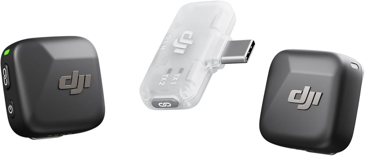 DJI Mic Mini (2 TX + 1 RX + Charging Case), Ultralight, Detail-Rich Audio