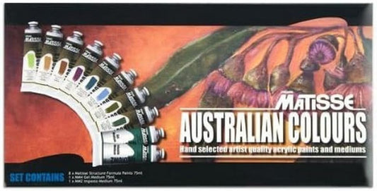 Derivan Matisse Structure Australian Colours Acrylic Paints 75 ml (10-Pieces Set)