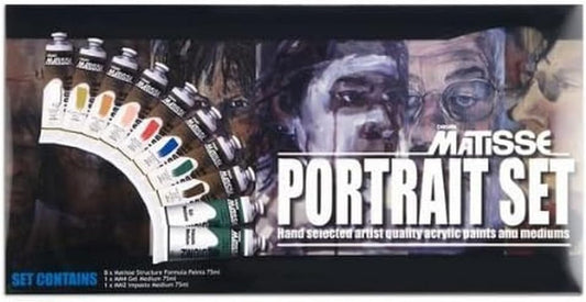Derivan Matisse Structure Portrait Acrylic Paints 75 ml (10-Pieces Set)