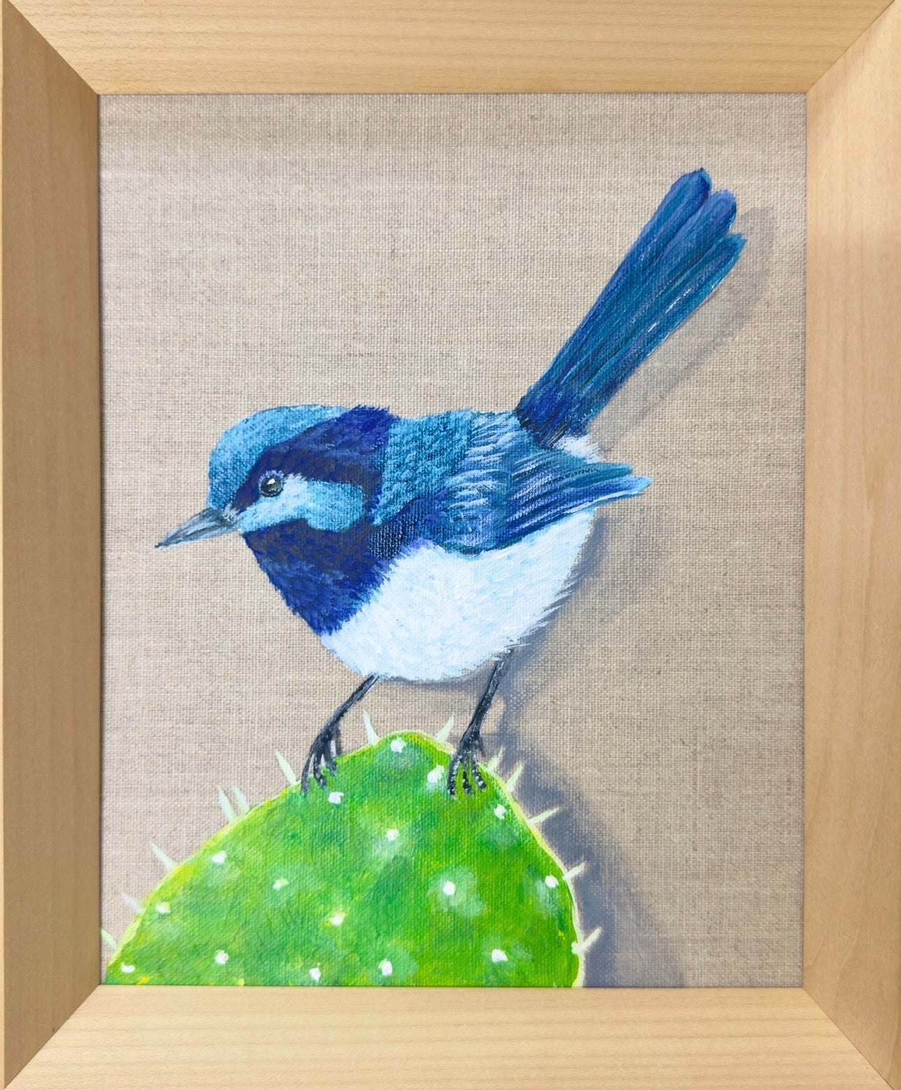 "Prickly Perch" Acrylic Painting