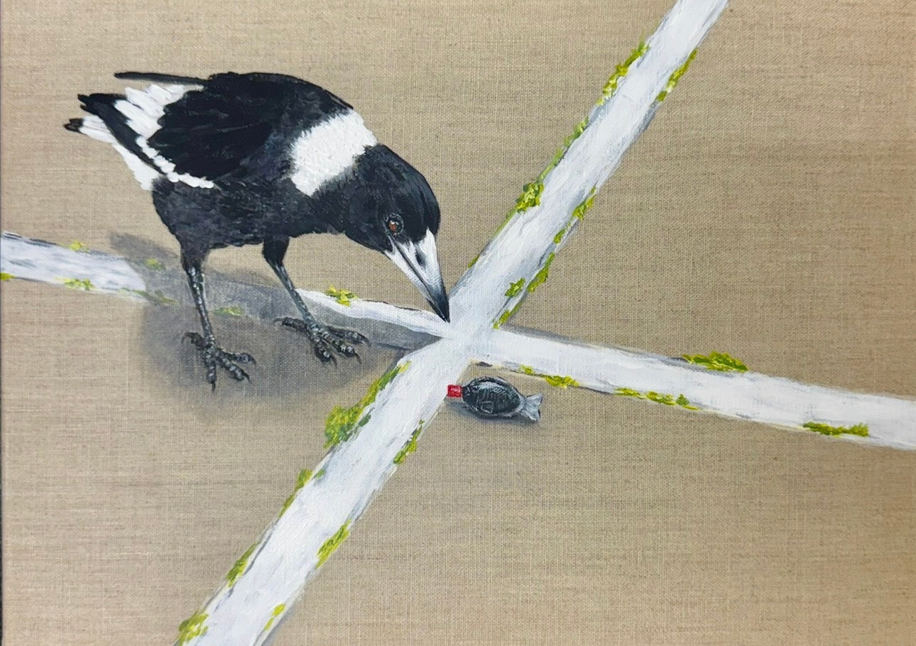 "Urban Lunch" Acrylic Painting