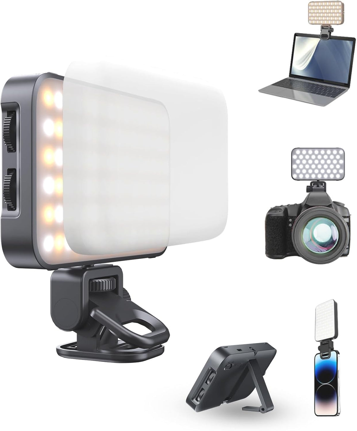 TONEOF 96 LED Rechargeable Wall Light, Magnetic Selfie Light for iPhone