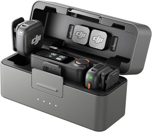 DJI Mic 3 (2 TX + 1 RX + Charging Case), Wireless Microphone