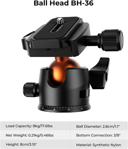 K&F CONCEPT 64 inch/163cm Camera Tripod