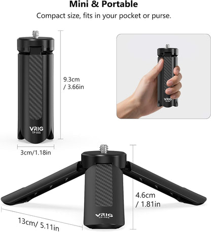 VRIG Mini Tripod for DJI Osmo Pocket 4,1/4" Screw Tripod Stand