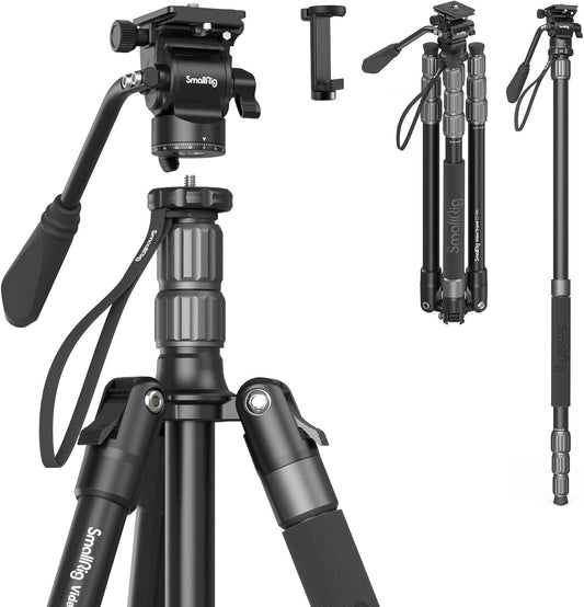 SmallRig 72" Video Tripod Monopod with Fluid Head
