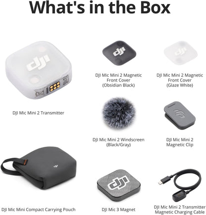 DJI Mic Mini 2 (2 TX + 1 Standard RX + Charging Case), Wireless Mic