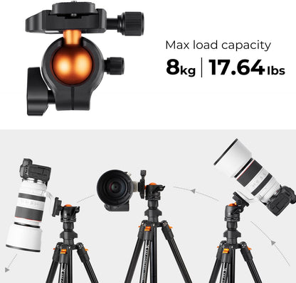 K&F CONCEPT 64 inch/163cm Camera Tripod