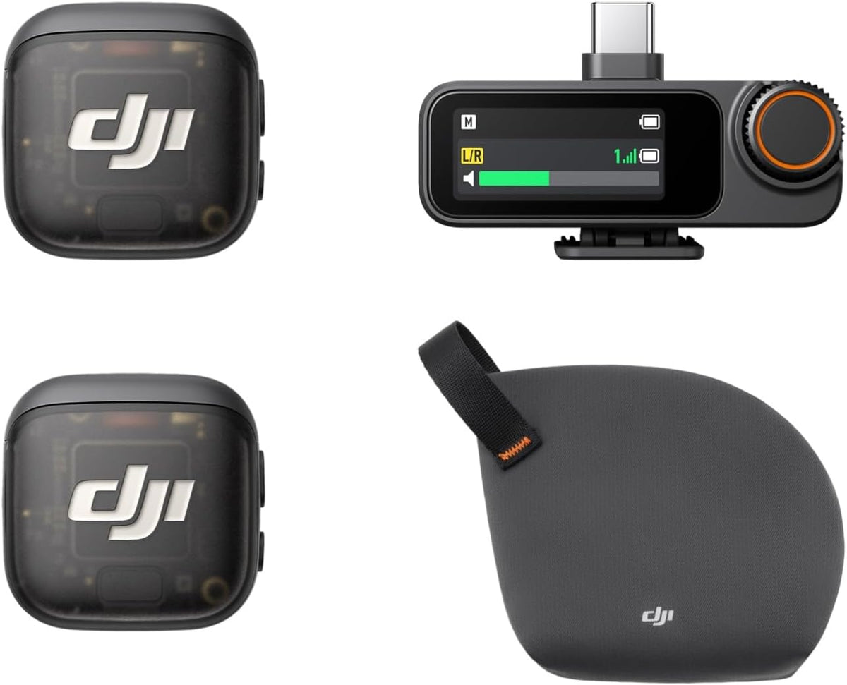 DJI Mic 3 (2 TX + 1 RX + Charging Case), Wireless Microphone