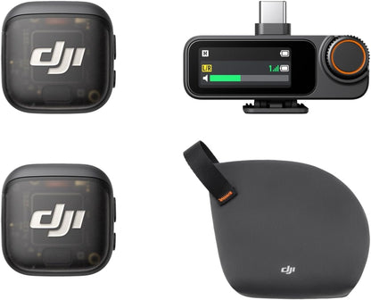 DJI Mic 3 (2 TX + 1 RX + Charging Case), Wireless Microphone