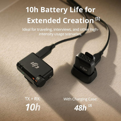 DJI Mic Mini (2 TX + 1 RX + Charging Case), Ultralight, Detail-Rich Audio