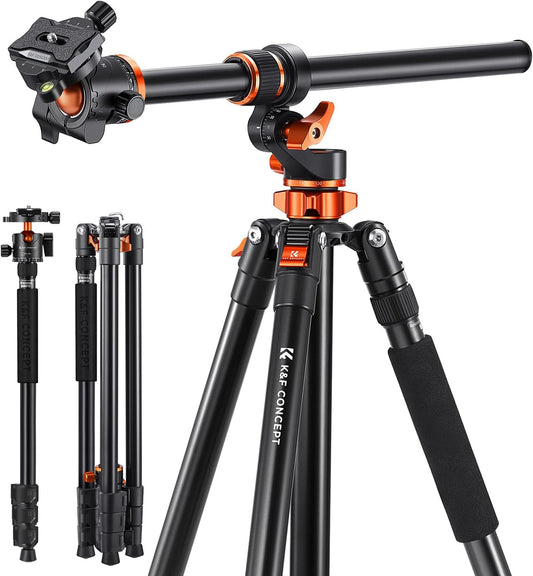 K&F CONCEPT 90"/230cm Camera Tripod with Metal Ball Head 10KG Load Capacity