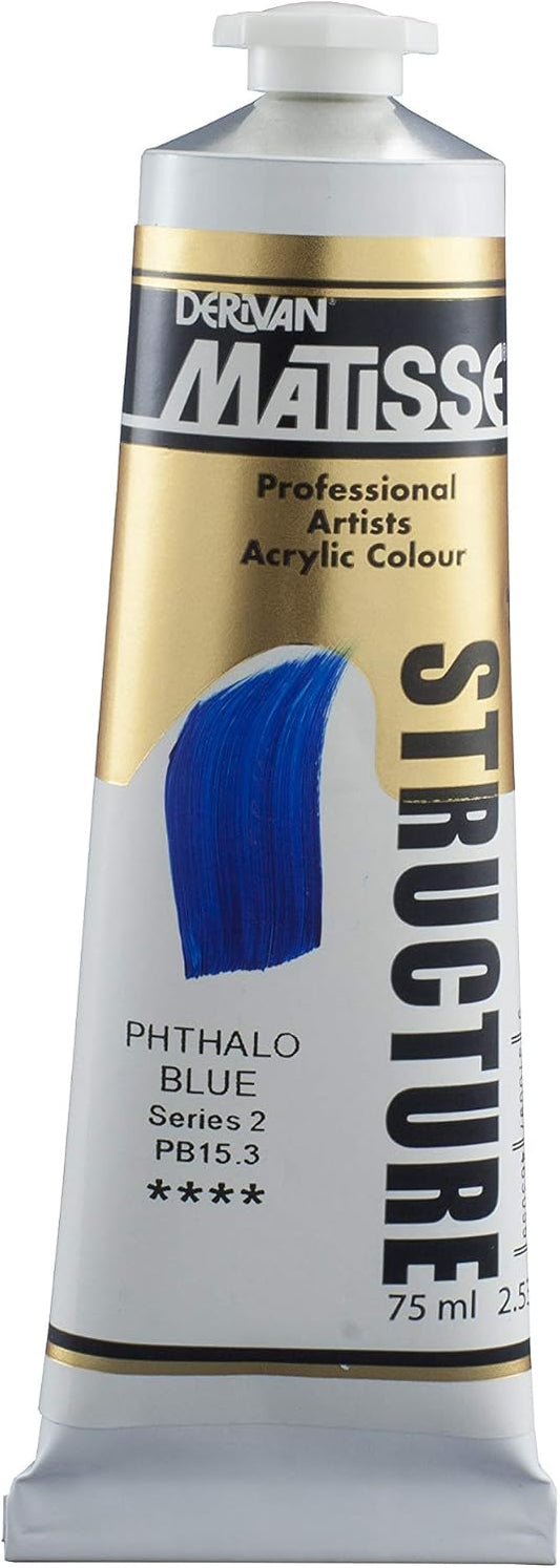 Derivan Matisse Structure Acrylics Paint 75 ml, Phthalo Blue