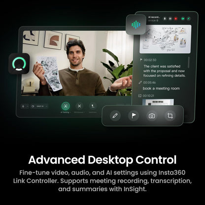 Insta360 Link 2C Pro – 4K Webcam for PC/Mac