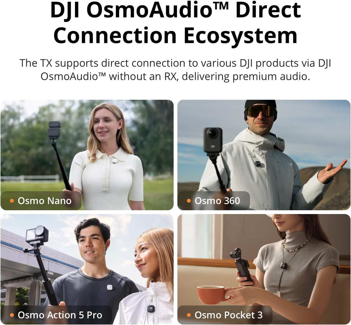 DJI Mic Mini (2 TX + 1 RX + Charging Case), Ultralight, Detail-Rich Audio