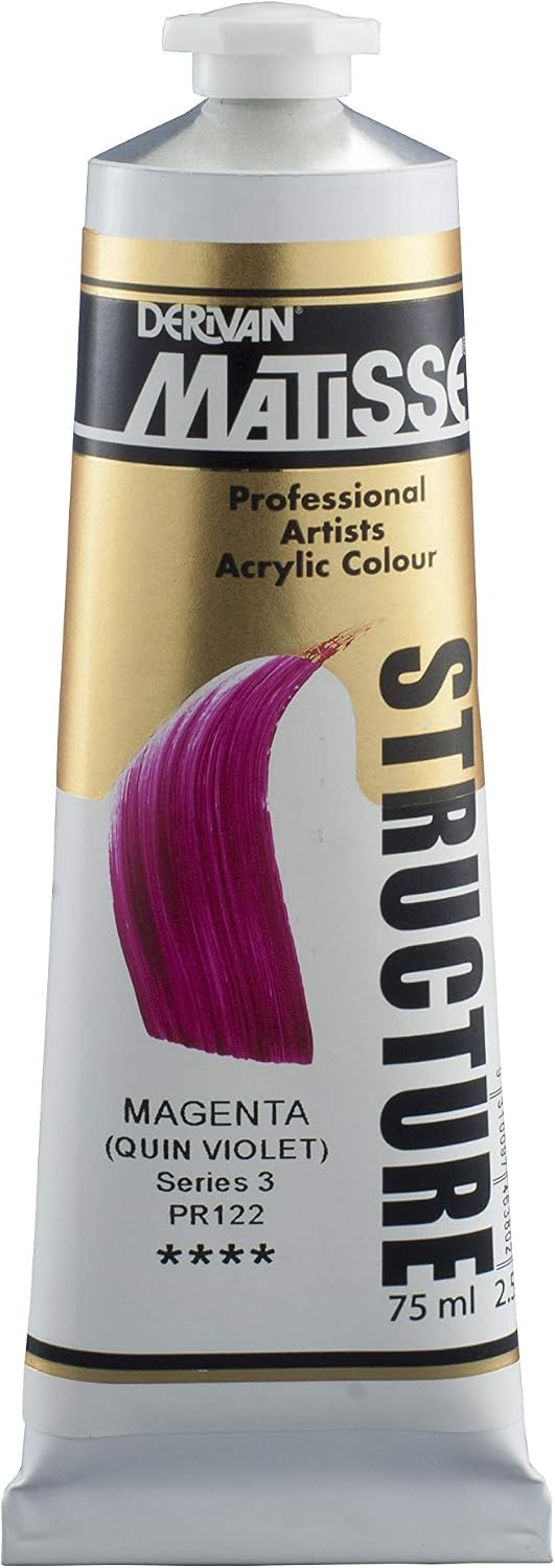 Derivan Matisse Structure Acrylics Paint 75 ml, Magenta (Quin Violet)