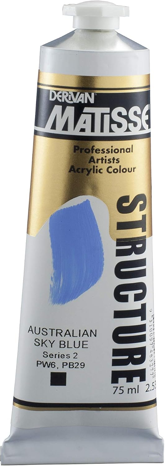 Derivan Matisse Structure Acrylics Paint 75 ml, Australian Sky Blue