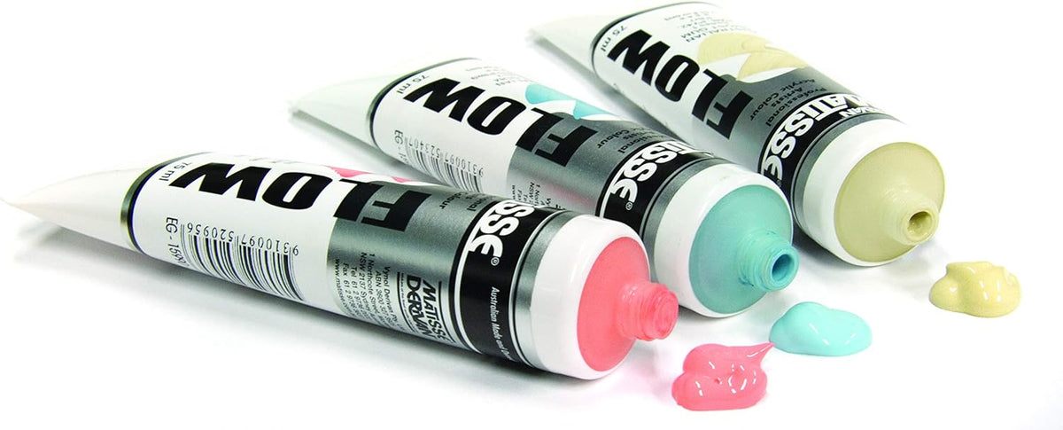 Derivan Matisse Flow Professional Artists Acrylic Colour 75 ml, Yellow Oxide