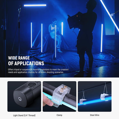 NEEWER TL60 RGB Tube Light, Full Color RGBWW Light Stick