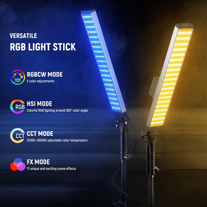 NEEWER TL60 RGB Tube Light, Full Color RGBWW Light Stick