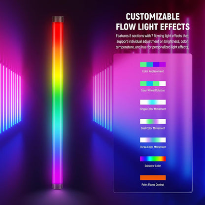 NEEWER TL60 RGB Tube Light, Full Color RGBWW Light Stick