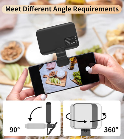 TONEOF 96 LED Rechargeable Wall Light, Magnetic Selfie Light for iPhone
