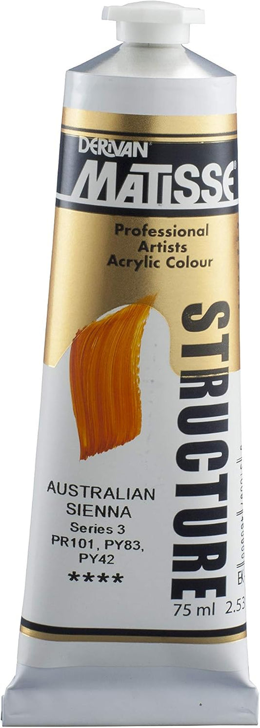 Derivan Matisse Structure Acrylics Paint 75 ml, Australian Sienna