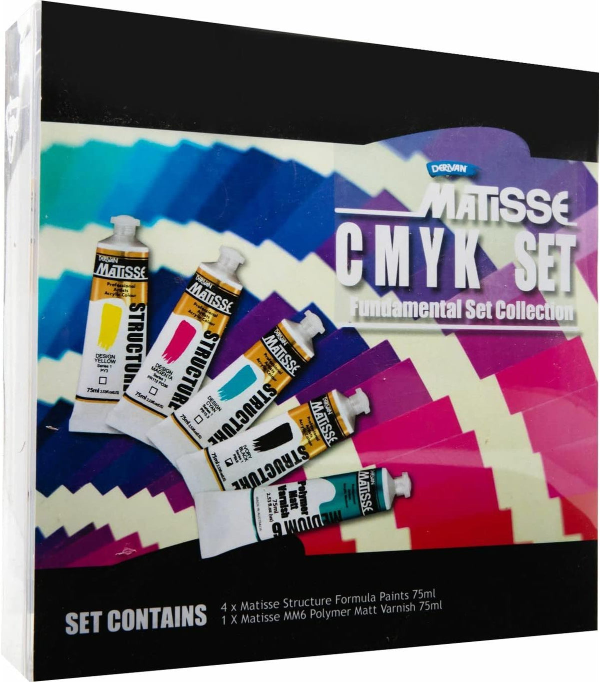 Derivan Matisse Structure CMYK Fundamental Colour Set 75 ml (5-Pieces Set)