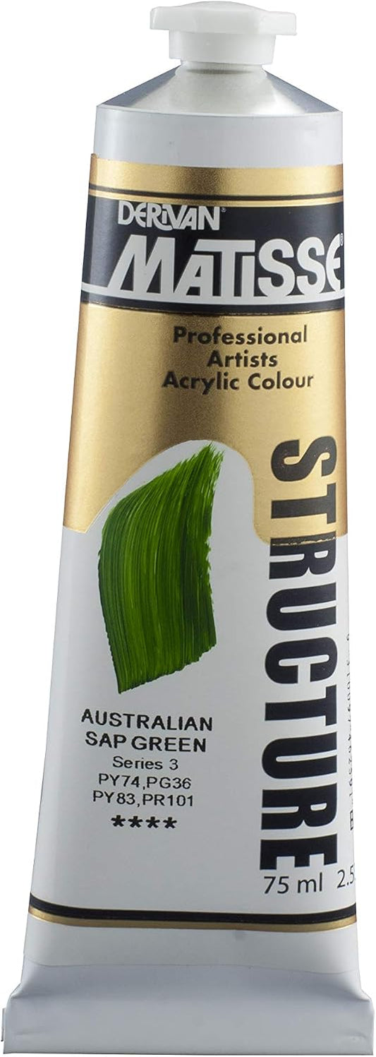 Derivan Matisse Structure Acrylics Paint 75 ml, Australian Sap Green