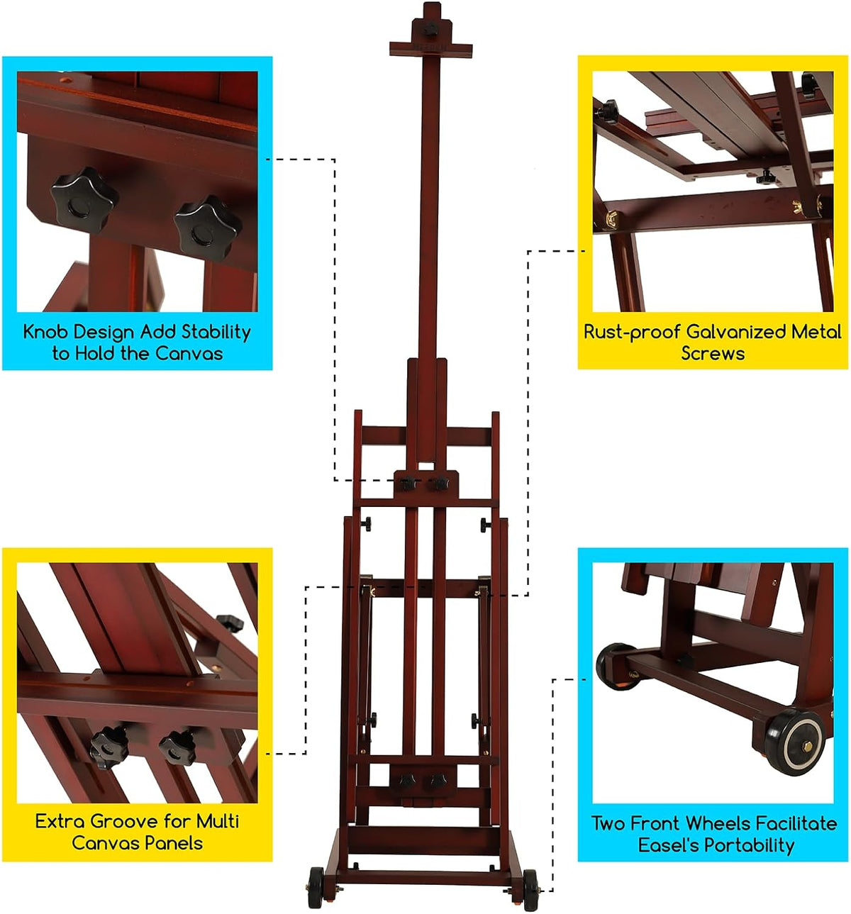 MEEDEN Multi-Function Art Studio Easel: Holds Canvas up to 77" for Artist