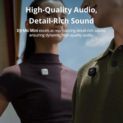 DJI Mic Mini (2 TX + 1 RX + Charging Case), Ultralight, Detail-Rich Audio