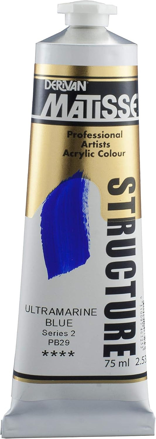 Derivan Matisse Structure Acrylics Paint 75 ml, Ultra Blue