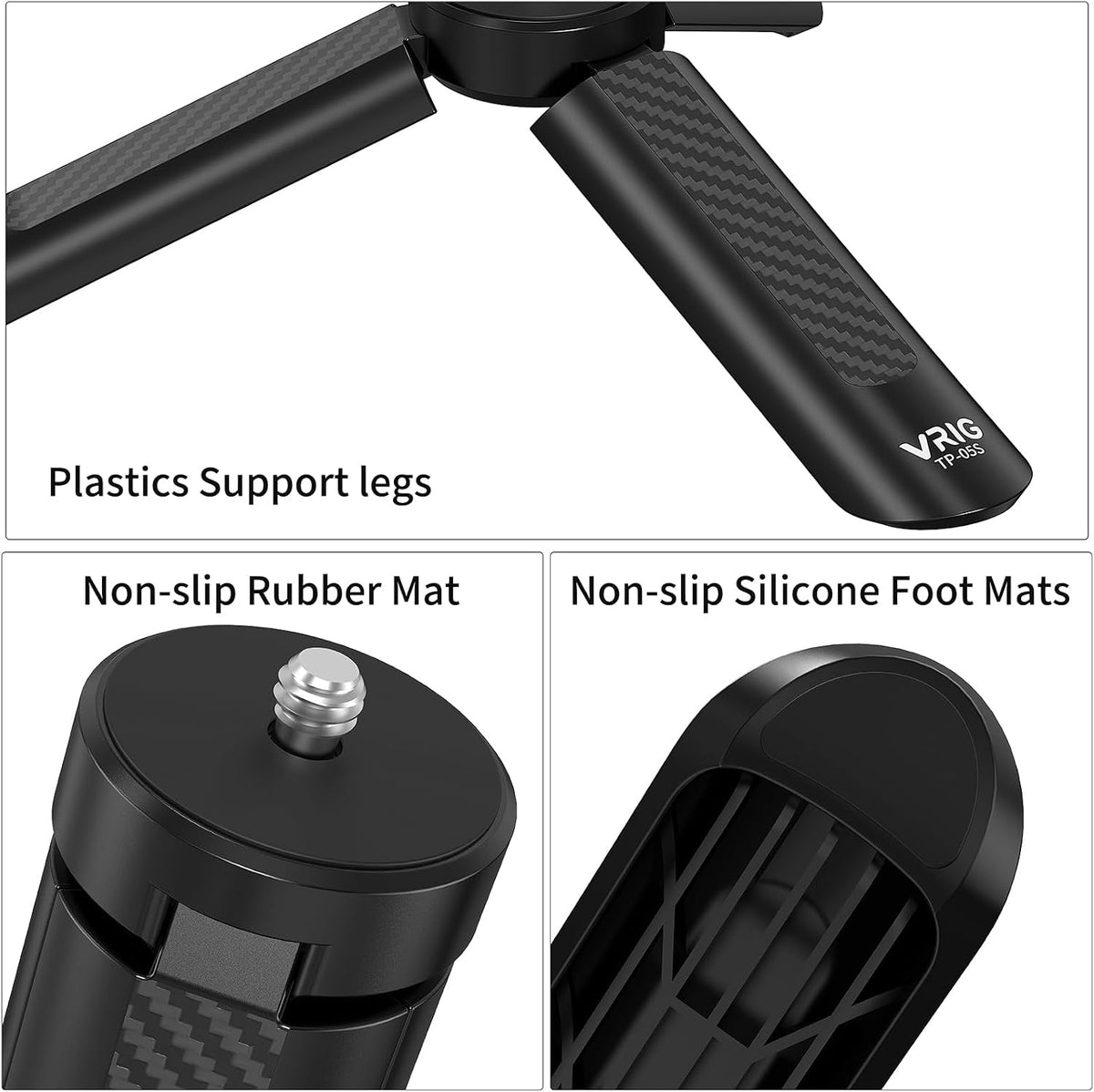 VRIG Mini Tripod for DJI Osmo Pocket 4,1/4" Screw Tripod Stand