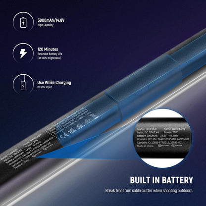 NEEWER TL60 RGB Tube Light, Full Color RGBWW Light Stick