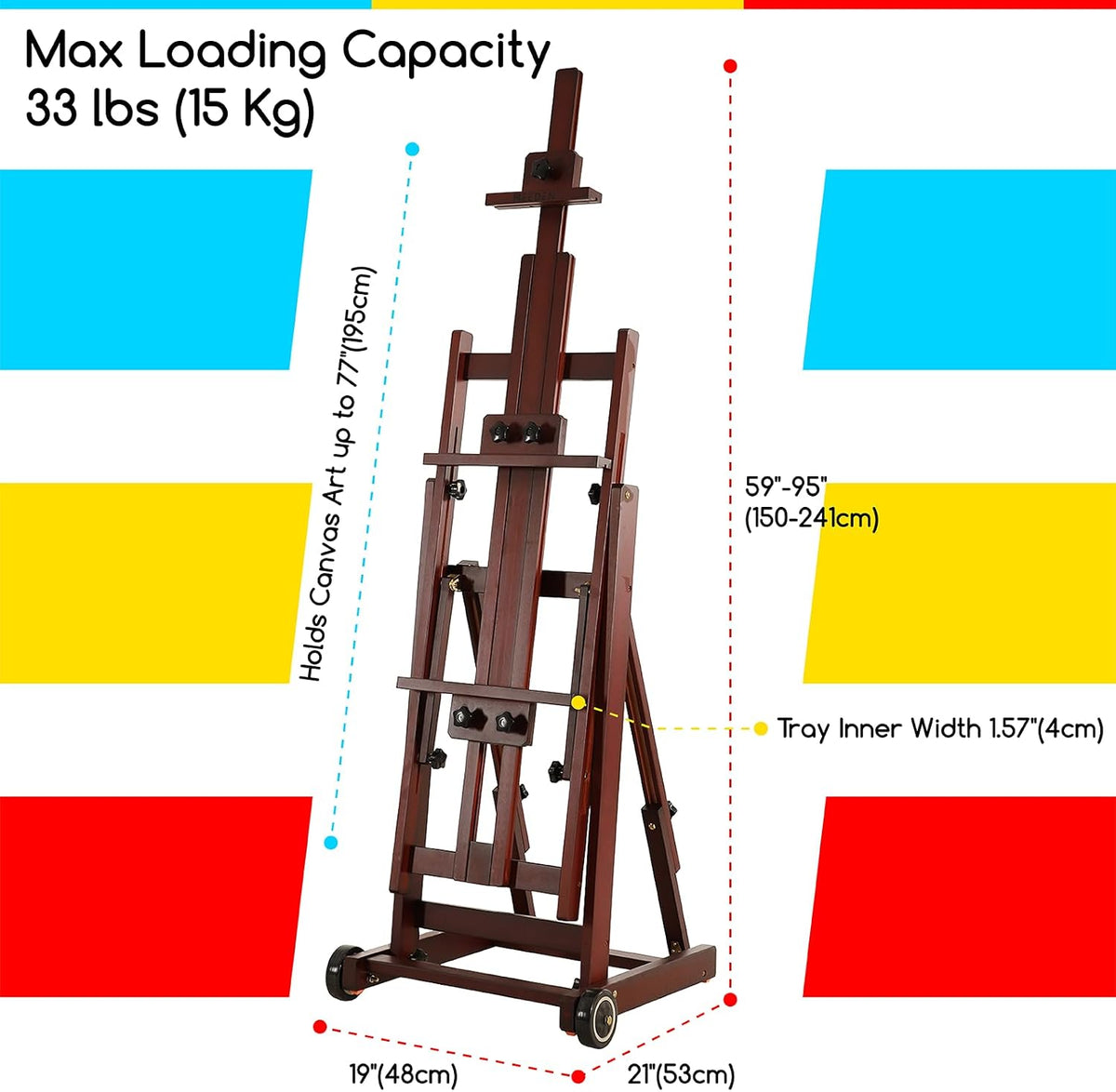 MEEDEN Multi-Function Art Studio Easel: Holds Canvas up to 77" for Artist