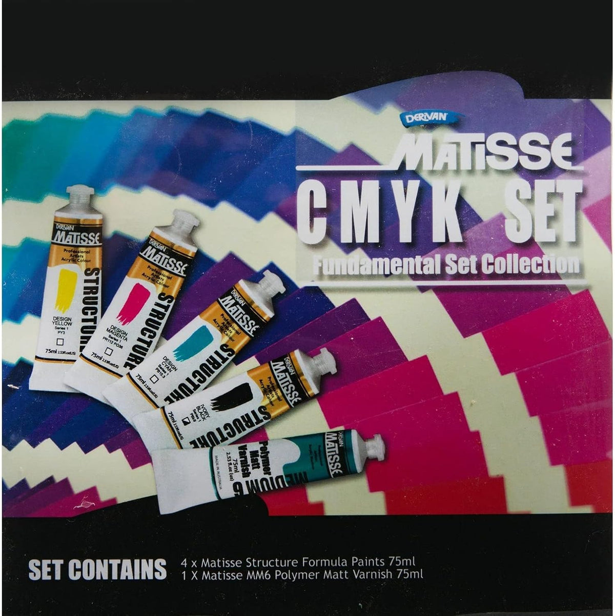 Derivan Matisse Structure CMYK Fundamental Colour Set 75 ml (5-Pieces Set)