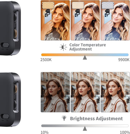 TONEOF 96 LED Rechargeable Wall Light, Magnetic Selfie Light for iPhone