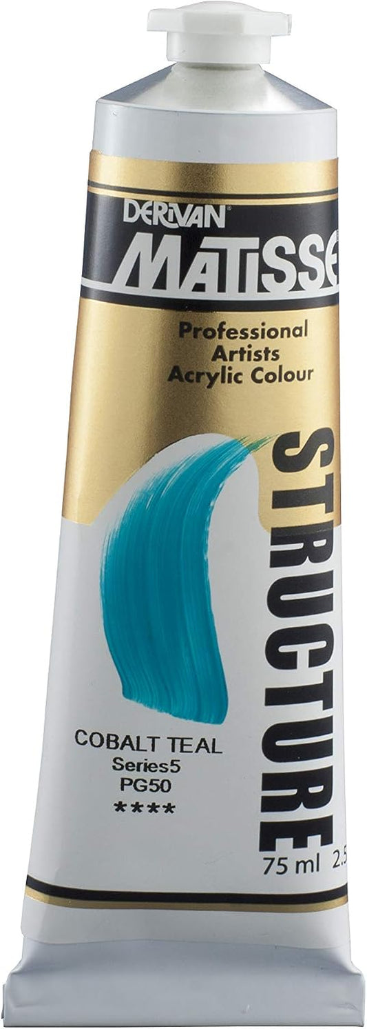 Derivan Matisse Structure Acrylics Paint 75 ml, Cobalt Teal